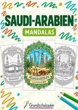 Saudi Arabien Mandalas Ausmalbilder – Länder und Kulturen – 15 Malvorlagen – Cover