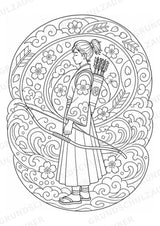 Samurai Mandalas Ausmalbilder – Geschichte – 15 Malvorlagen – Materialseite 12