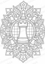 Schach Mandalas Ausmalbilder – Sport – 15 Malvorlagen – Materialseite 5