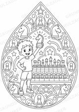 Schach Mandalas Ausmalbilder – Sport – 15 Malvorlagen – Materialseite 11