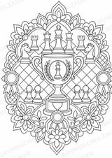 Schach Mandalas Ausmalbilder – Sport – 15 Malvorlagen – Materialseite 15