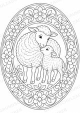 Schaf Mandalas Ausmalbilder – Tiere – 15 Malvorlagen – Materialseite 5