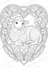Schaf Mandalas Ausmalbilder – Tiere – 15 Malvorlagen – Materialseite 6