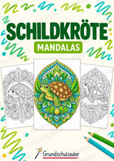Schildkröte Mandalas Ausmalbilder – Tiere – 15 Malvorlagen – Cover
