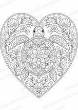 Schildkröte Mandalas Ausmalbilder – Tiere – 15 Malvorlagen – Materialseite 6