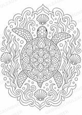 Schildkröte Mandalas Ausmalbilder – Tiere – 15 Malvorlagen – Materialseite 10