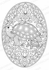 Schildkröte Mandalas Ausmalbilder – Tiere – 15 Malvorlagen – Materialseite 11