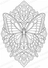 Schmetterling Mandalas Ausmalbilder – Tiere – 15 Malvorlagen – Materialseite 4