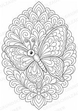 Schmetterling Mandalas Ausmalbilder – Tiere – 15 Malvorlagen – Materialseite 5