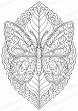 Schmetterling Mandalas Ausmalbilder – Tiere – 15 Malvorlagen – Materialseite 6