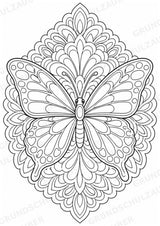 Schmetterling Mandalas Ausmalbilder – Tiere – 15 Malvorlagen – Materialseite 7