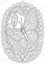 Schmetterling Mandalas Ausmalbilder – Tiere – 15 Malvorlagen – Materialseite 8