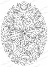 Schmetterling Mandalas Ausmalbilder – Tiere – 15 Malvorlagen – Materialseite 10