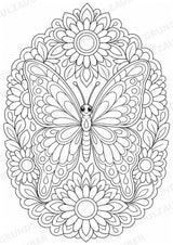 Schmetterling Mandalas Ausmalbilder – Tiere – 15 Malvorlagen – Materialseite 13