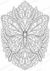 Schmetterling Mandalas Ausmalbilder – Tiere – 15 Malvorlagen – Materialseite 15