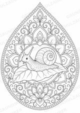 Schnecke Mandalas Ausmalbilder – Tiere – 15 Malvorlagen – Materialseite 2