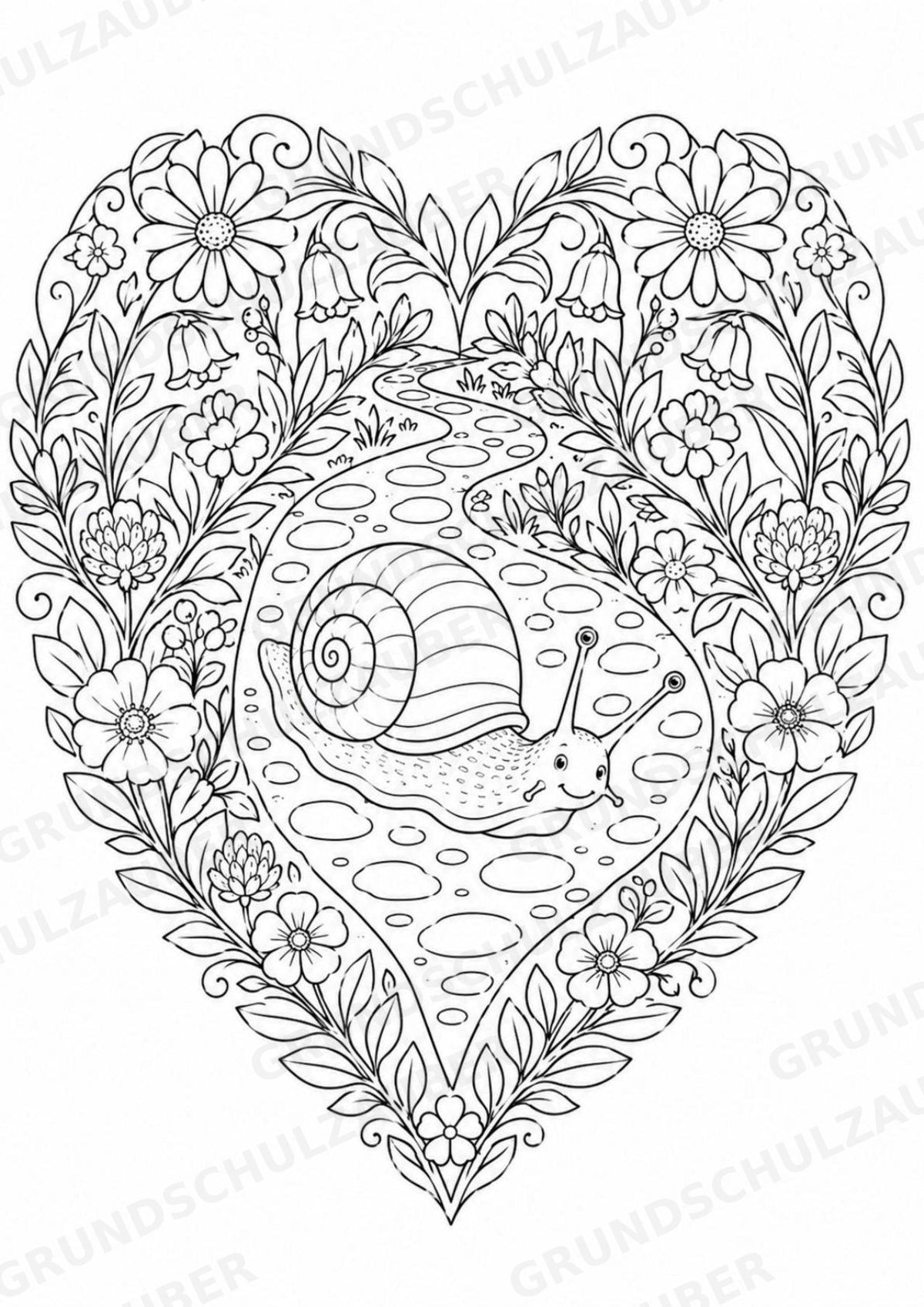 Schnecke Mandalas Ausmalbilder – Tiere – 15 Malvorlagen – Materialseite 6