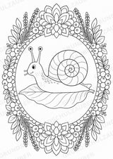 Schnecke Mandalas Ausmalbilder – Tiere – 15 Malvorlagen – Materialseite 7