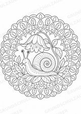 Schnecke Mandalas Ausmalbilder – Tiere – 15 Malvorlagen – Materialseite 9