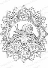 Schnecke Mandalas Ausmalbilder – Tiere – 15 Malvorlagen – Materialseite 10