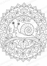 Schnecke Mandalas Ausmalbilder – Tiere – 15 Malvorlagen – Materialseite 11