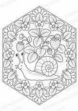 Schnecke Mandalas Ausmalbilder – Tiere – 15 Malvorlagen – Materialseite 13