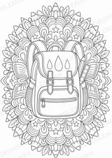 Schulstart Mandalas Ausmalbilder – Schulbeginn – 15 Malvorlagen – Materialseite 2