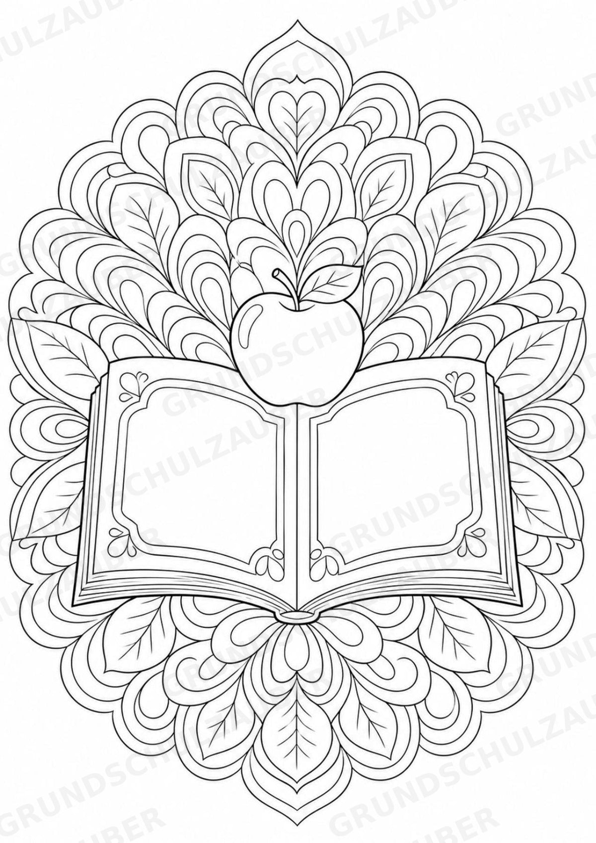 Schulstart Mandalas Ausmalbilder – Schulbeginn – 15 Malvorlagen – Materialseite 7