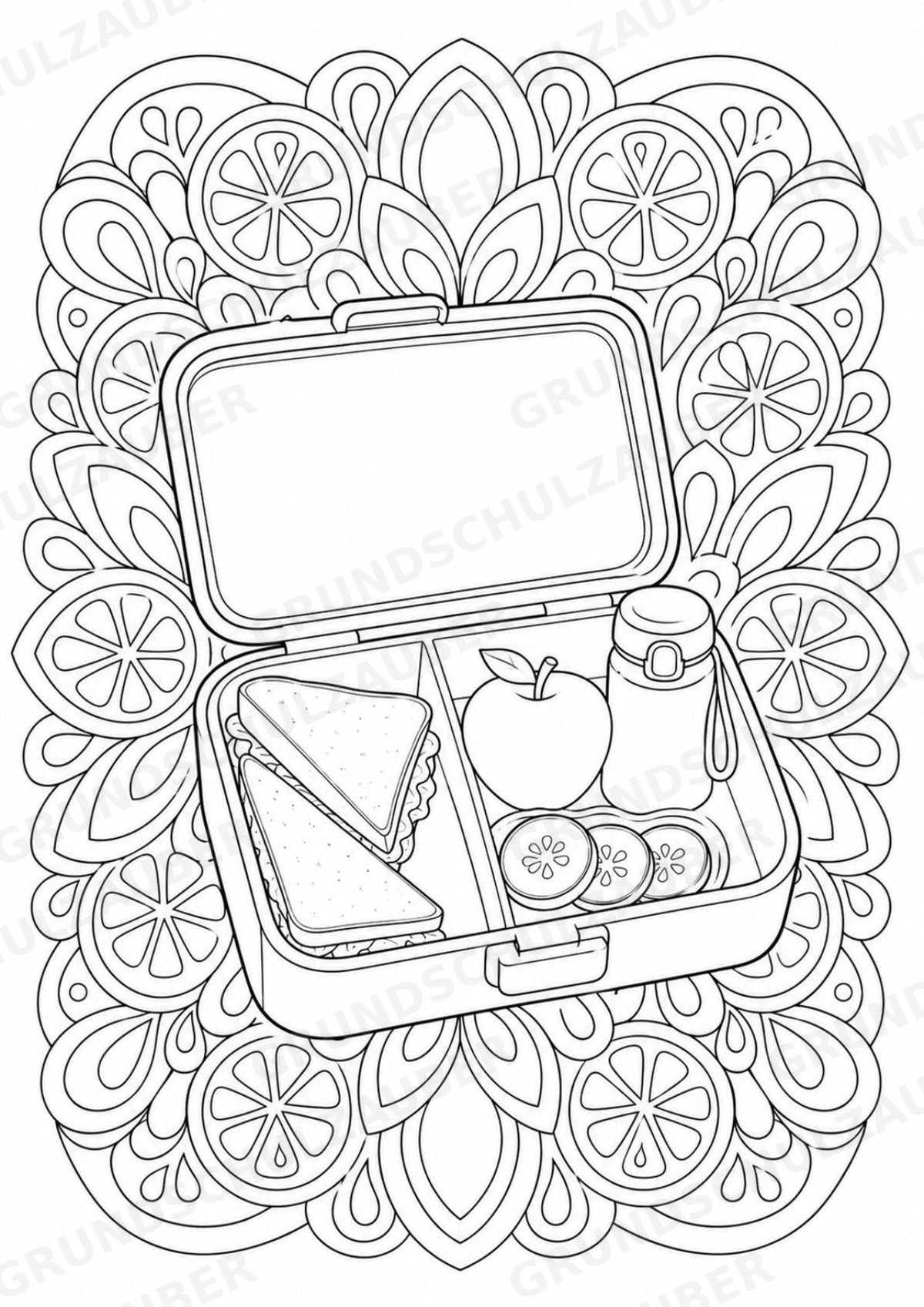 Schulstart Mandalas Ausmalbilder – Schulbeginn – 15 Malvorlagen – Materialseite 10
