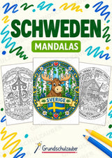Schweden Mandalas Ausmalbilder – Länder und Kulturen – 15 Malvorlagen – Cover