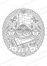 Schweden Mandalas Ausmalbilder – Länder und Kulturen – 15 Malvorlagen – Materialseite 7