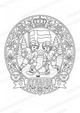 Schweden Mandalas Ausmalbilder – Länder und Kulturen – 15 Malvorlagen – Materialseite 10