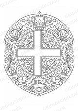 Schweden Mandalas Ausmalbilder – Länder und Kulturen – 15 Malvorlagen – Materialseite 15
