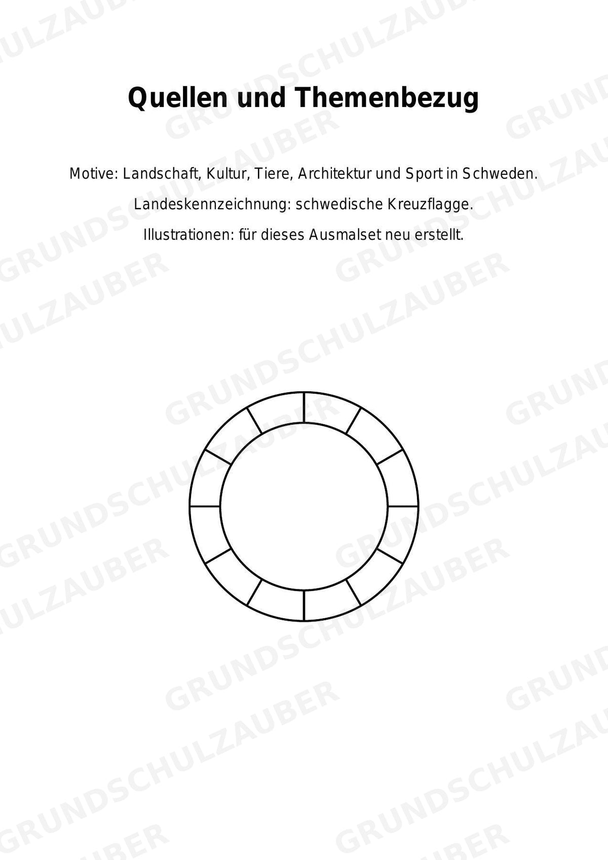 Schweden Mandalas Ausmalbilder – Länder und Kulturen – 15 Malvorlagen – Materialseite 16