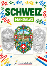 Schweiz Mandalas Ausmalbilder – Länder und Kulturen – 15 Malvorlagen – Cover