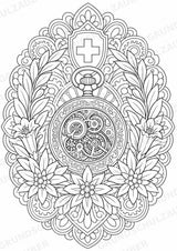 Schweiz Mandalas Ausmalbilder – Länder und Kulturen – 15 Malvorlagen – Materialseite 10