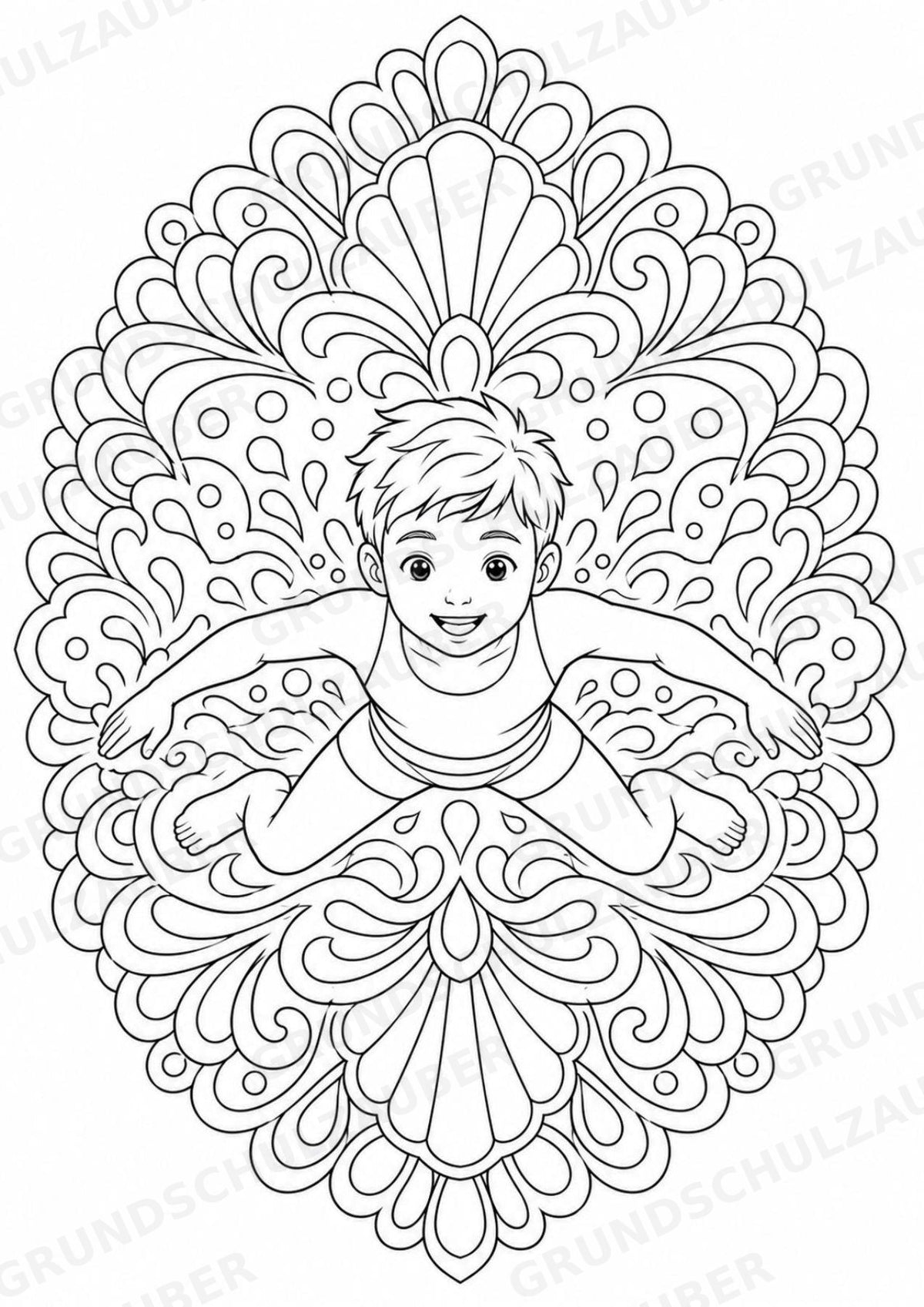 Schwimmen Mandalas Ausmalbilder – Sport – 15 Malvorlagen – Materialseite 5