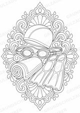 Schwimmen Mandalas Ausmalbilder – Sport – 15 Malvorlagen – Materialseite 7