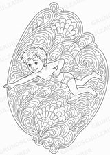 Schwimmen Mandalas Ausmalbilder – Sport – 15 Malvorlagen – Materialseite 11