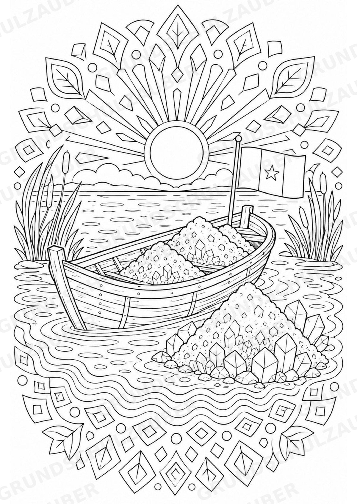 Senegal Mandalas Ausmalbilder – Länder und Kulturen – 15 Malvorlagen – Materialseite 9