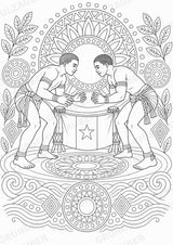 Senegal Mandalas Ausmalbilder – Länder und Kulturen – 15 Malvorlagen – Materialseite 12