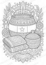 Senegal Mandalas Ausmalbilder – Länder und Kulturen – 15 Malvorlagen – Materialseite 13