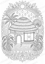 Senegal Mandalas Ausmalbilder – Länder und Kulturen – 15 Malvorlagen – Materialseite 15