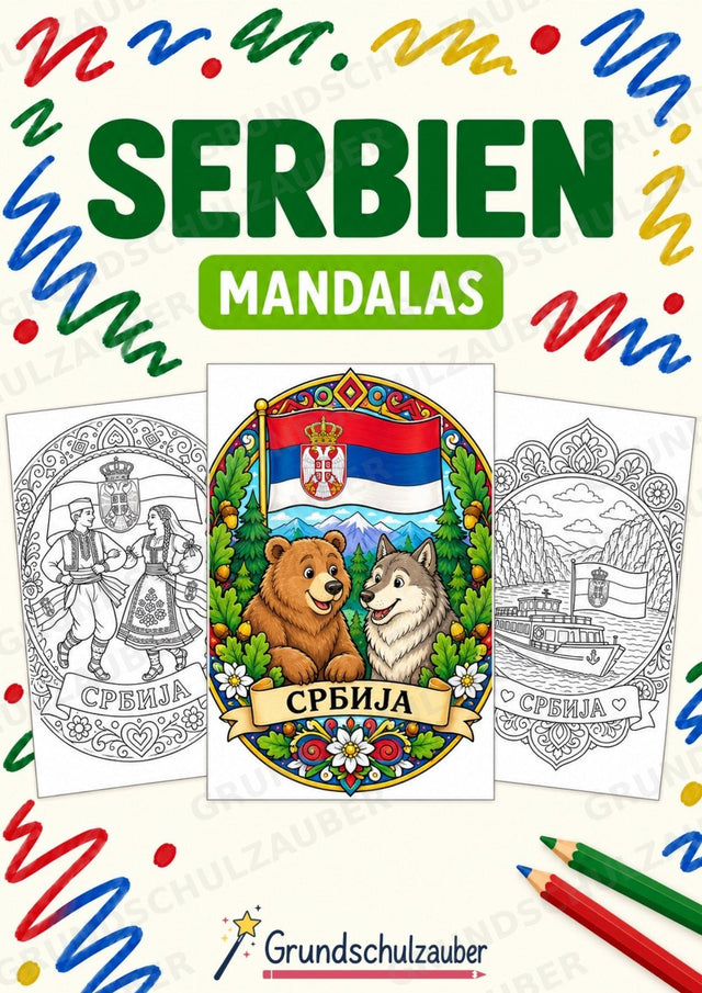 Serbien Mandalas Ausmalbilder – Länder und Kulturen – 15 Malvorlagen – Cover