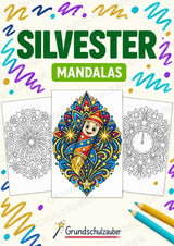 Silvester Mandalas Ausmalbilder – Feste und Feiertage – 15 Malvorlagen – Cover