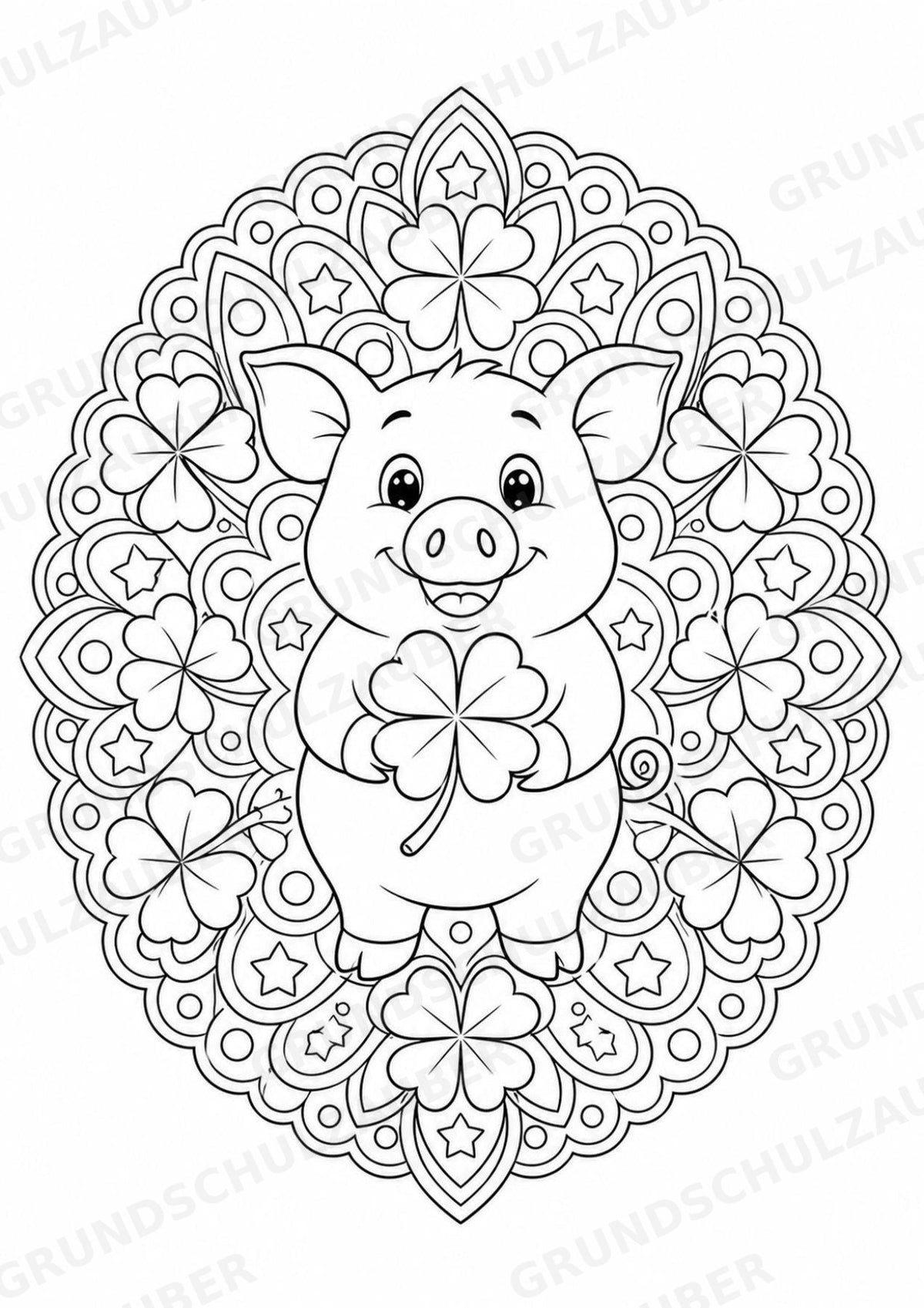 Silvester Mandalas Ausmalbilder – Feste und Feiertage – 15 Malvorlagen – Materialseite 5