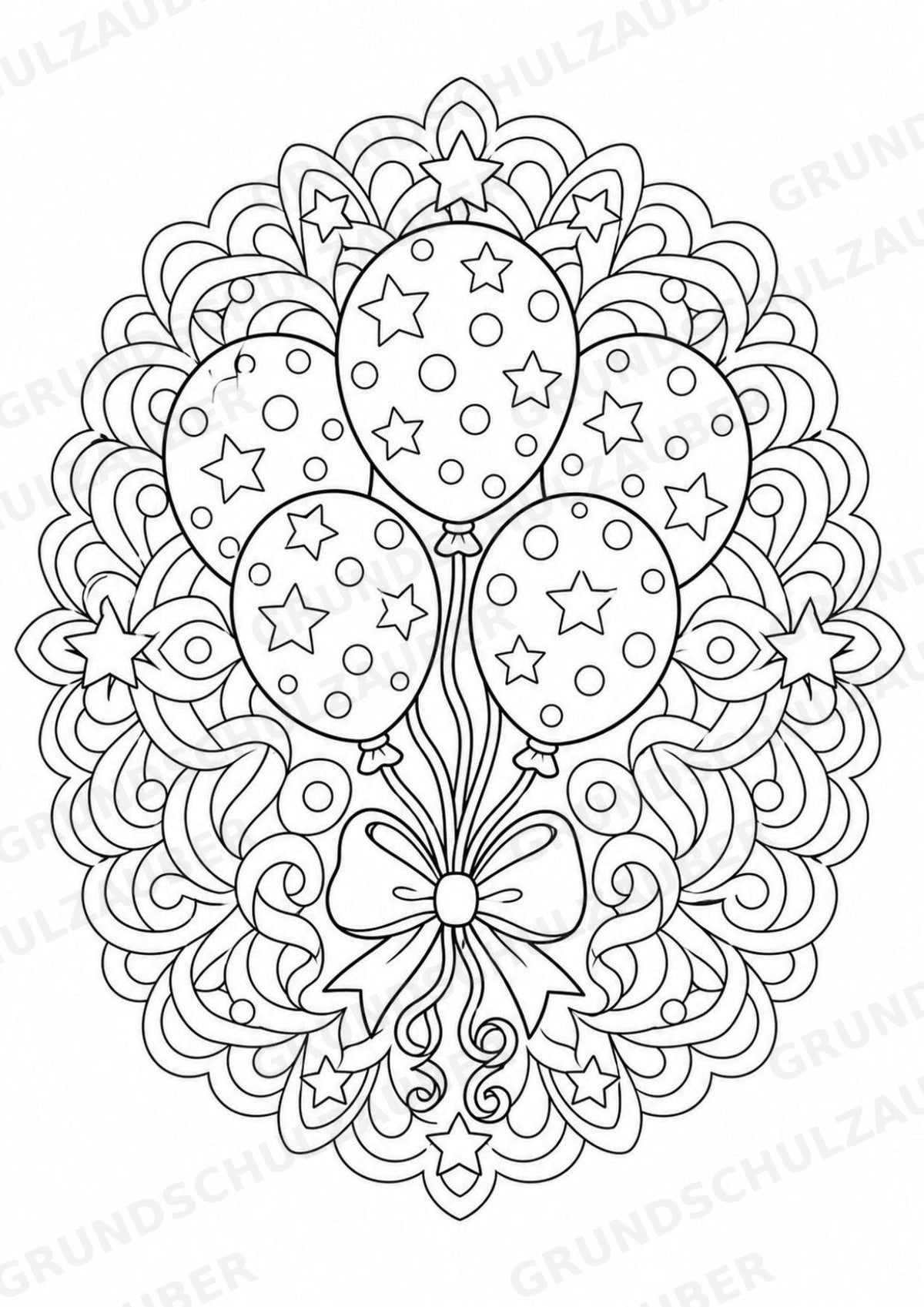 Silvester Mandalas Ausmalbilder – Feste und Feiertage – 15 Malvorlagen – Materialseite 12