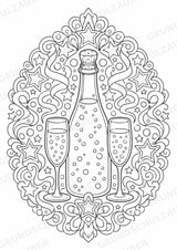 Silvester Mandalas Ausmalbilder – Feste und Feiertage – 15 Malvorlagen – Materialseite 14