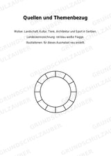 Serbien Mandalas Ausmalbilder – Länder und Kulturen – 15 Malvorlagen – Materialseite 16