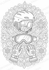 Snowboarding Mandalas Ausmalbilder – Sport – 15 Malvorlagen – Materialseite 13